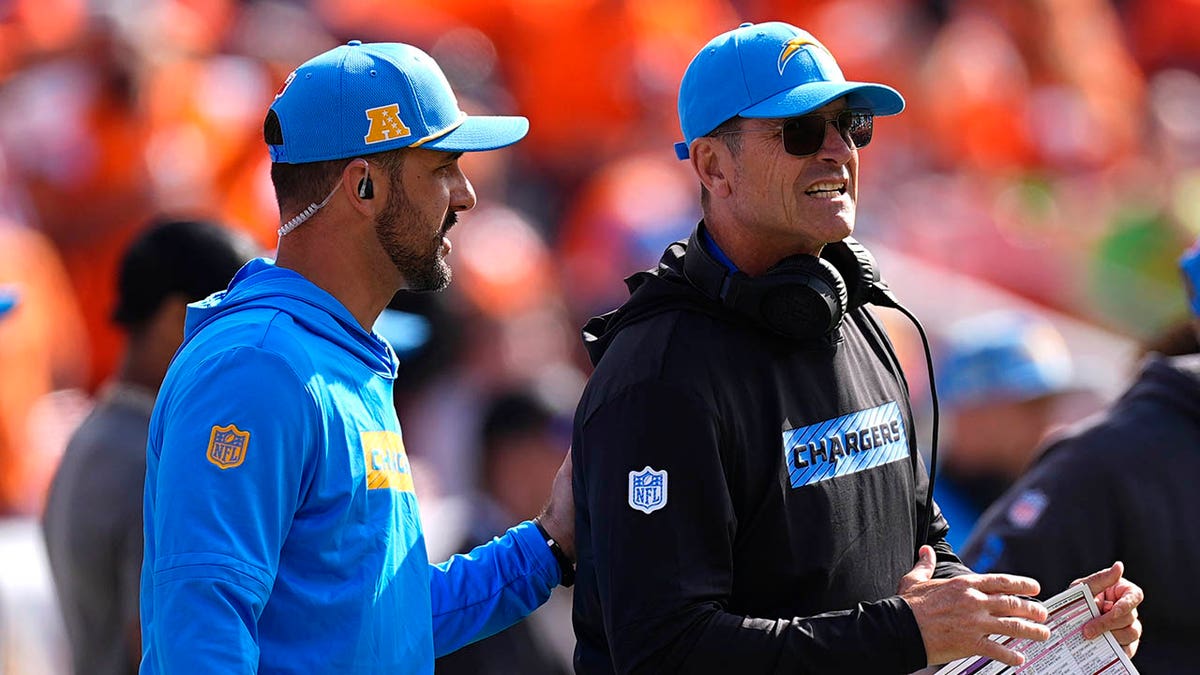 Jim Harbaugh on sidelines