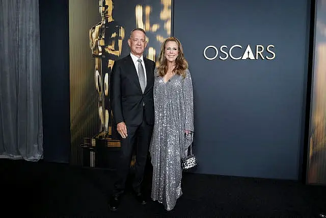 Tom Hanks, left, and Rita Wilson arrive at the 15th Governors Awards at the Ray Dolby Ballroom in Los Angeles