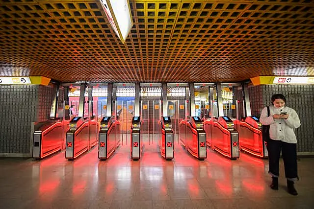 A quiet subway station in Milan