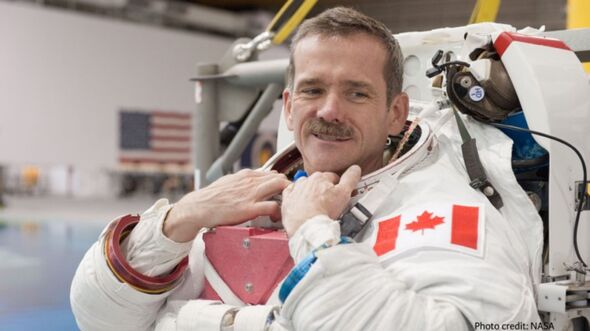 Canadian astronaut Chris Hadfield in his space suit