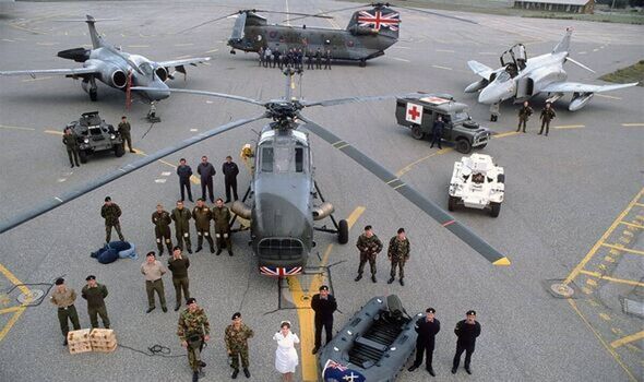 British military backup on the Akrotiri RAF base 